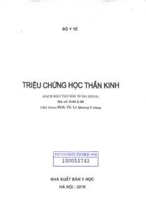 Bìa sách triệu chứng học thần kinh pdf Bộ Y Tế