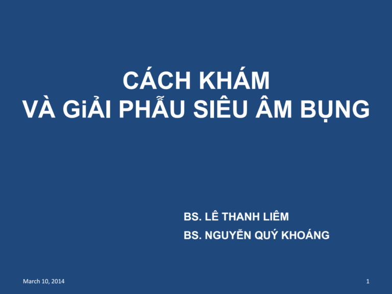 Tải Tài Liệu “Full Bài Giảng Lớp Học Siêu Âm – Trung Tâm Medic”
