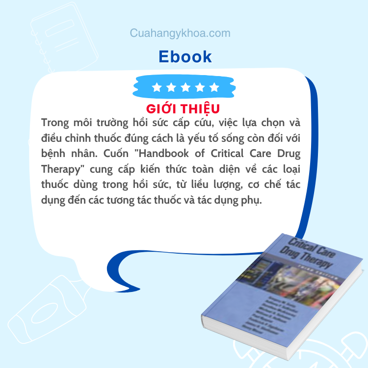 Handbook of Critical Care Drug Therapy – Hướng Dẫn Sử Dụng Thuốc Trong Hồi Sức Cấp Cứu