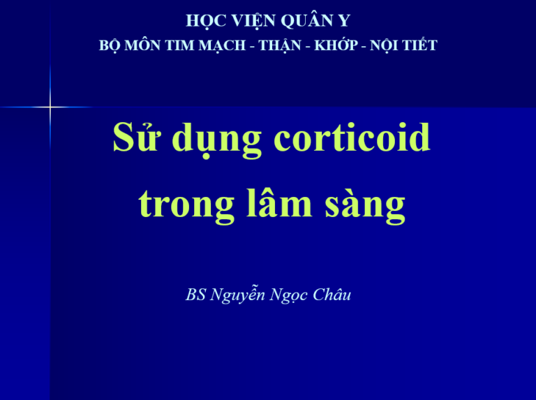 Download Book ” SỬ DỤNG CORTICOID TRONG LÂM SÀNG 