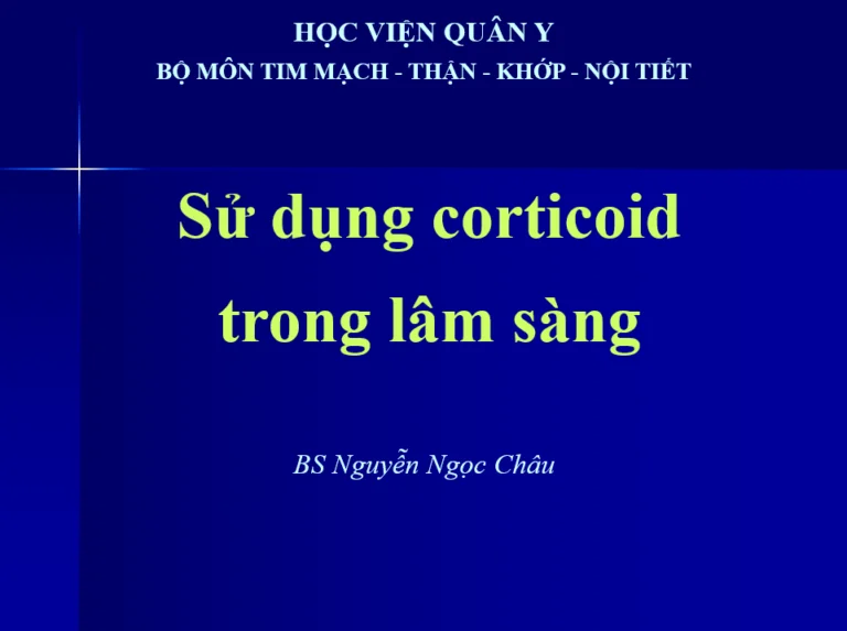 Download Book ” SỬ DỤNG CORTICOID TRONG LÂM SÀNG 