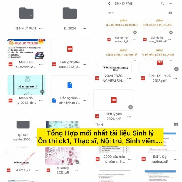 Tổng hợp tài liệu Sinh Lý ôn thi sau đại học mới nhất
