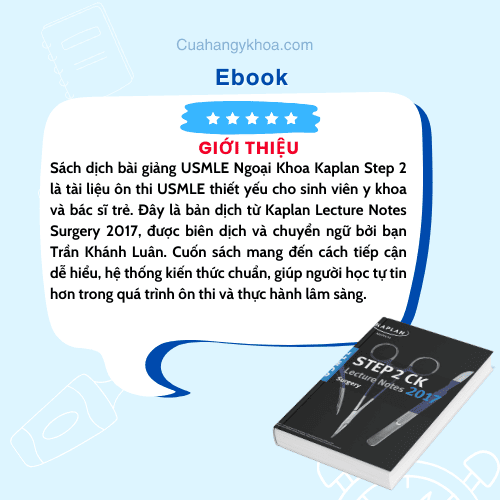 Sách dịch bài giảng USMLE Ngoại Khoa Kaplan Step 2