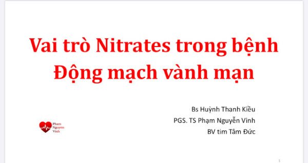 Vai trò của nhóm thuốc Nitrates trong điều trị bệnh động mạch vành mạn