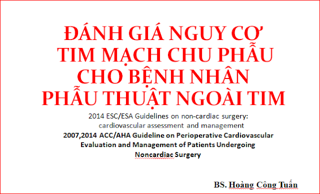 Đánh giá nguy cơ tim mạch chu phẫu cho bệnh nhân phẫu thuật ngoài tim