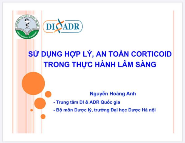 Sử dụng hợp lý và an toàn corticoid trong lâm sàng